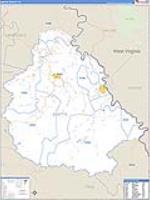 Martin, Ky Carrier Route Wall Map