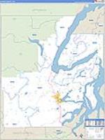 Mason, Wa Carrier Route Wall Map
