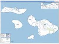 Maui, Hi Carrier Route Wall Map