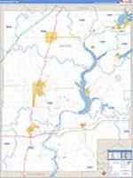 Mayes, Ok Carrier Route Wall Map