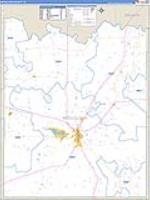 Mcculloch, Tx Carrier Route Wall Map