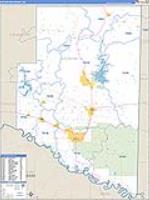 Mccurtain, Ok Carrier Route Wall Map
