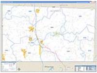 Mcdonald, Mo Carrier Route Wall Map