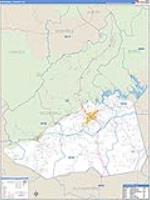 Mcdowell, Nc Carrier Route Wall Map