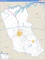 Mcduffie, Ga Carrier Route Wall Map