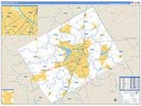 Mclennan, Tx Carrier Route Wall Map