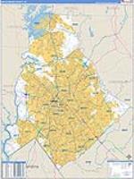 Mecklenburg, Nc Carrier Route Wall Map