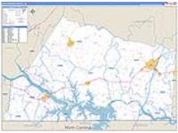 Mecklenburg, Va Carrier Route Wall Map