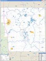Mecosta, Mi Carrier Route Wall Map