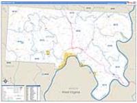Meigs, Oh Carrier Route Wall Map