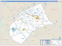 Merced, Ca Carrier Route Wall Map
