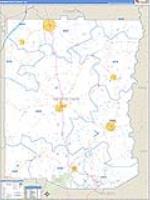 Meriwether, Ga Carrier Route Wall Map