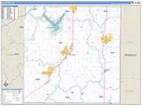 Miami, Ks Carrier Route Wall Map