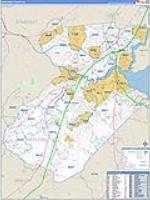 Middlesex, Nj Carrier Route Wall Map