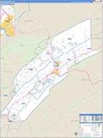 Mifflin, Pa Carrier Route Wall Map