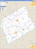 Milam, Tx Carrier Route Wall Map