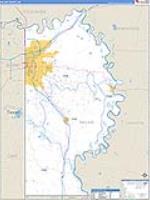 Miller, Ar Carrier Route Wall Map