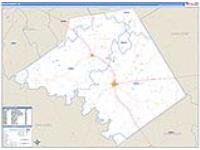 Mills, Tx Carrier Route Wall Map