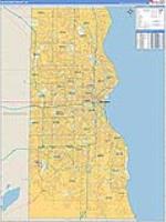 Milwaukee, Wi Carrier Route Wall Map