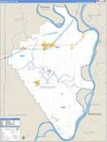 Mississippi, Mo Carrier Route Wall Map