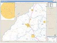 Mitchell, Ga Carrier Route Wall Map