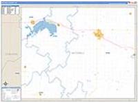 Mitchell, Ks Carrier Route Wall Map