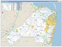 Monmouth, Nj Carrier Route Wall Map