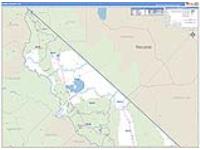 Mono, Ca Carrier Route Wall Map