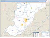 Monroe, Al Carrier Route Wall Map