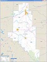 Monroe, Ar Carrier Route Wall Map