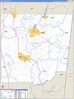 Monroe, Ms Carrier Route Wall Map