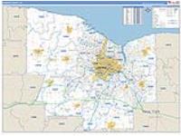 Monroe, Ny Carrier Route Wall Map