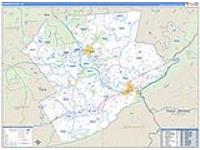 Monroe, Pa Carrier Route Wall Map
