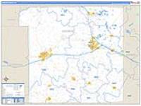 Monroe, Wi Carrier Route Wall Map