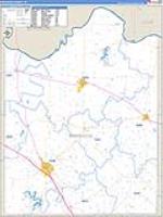 Montague, Tx Carrier Route Wall Map