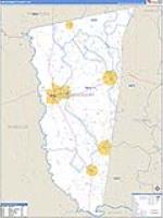 Montgomery, Ga Carrier Route Wall Map
