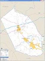 Montgomery, Ky Carrier Route Wall Map