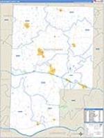 Montgomery, Mo Carrier Route Wall Map