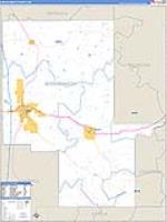 Montgomery, Ms Carrier Route Wall Map