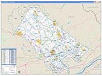 Montgomery, Pa Carrier Route Wall Map