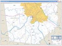 Montgomery, Tn Carrier Route Wall Map