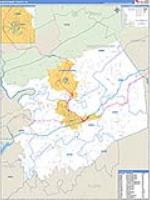 Montgomery, Va Carrier Route Wall Map