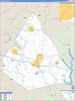 Morgan, Ga Carrier Route Wall Map
