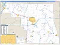 Morgan, Il Carrier Route Wall Map