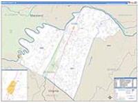 Morgan, Wv Carrier Route Wall Map
