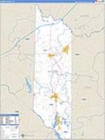 Morris, Tx Carrier Route Wall Map