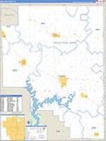 Moultrie, Il Carrier Route Wall Map