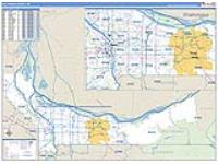Multnomah, Or Carrier Route Wall Map