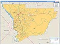 Muscogee, Ga Carrier Route Wall Map