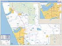 Muskegon, Mi Carrier Route Wall Map
